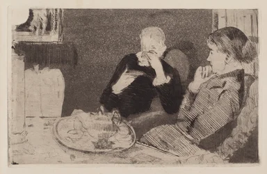 Lydia et sa mère au thé